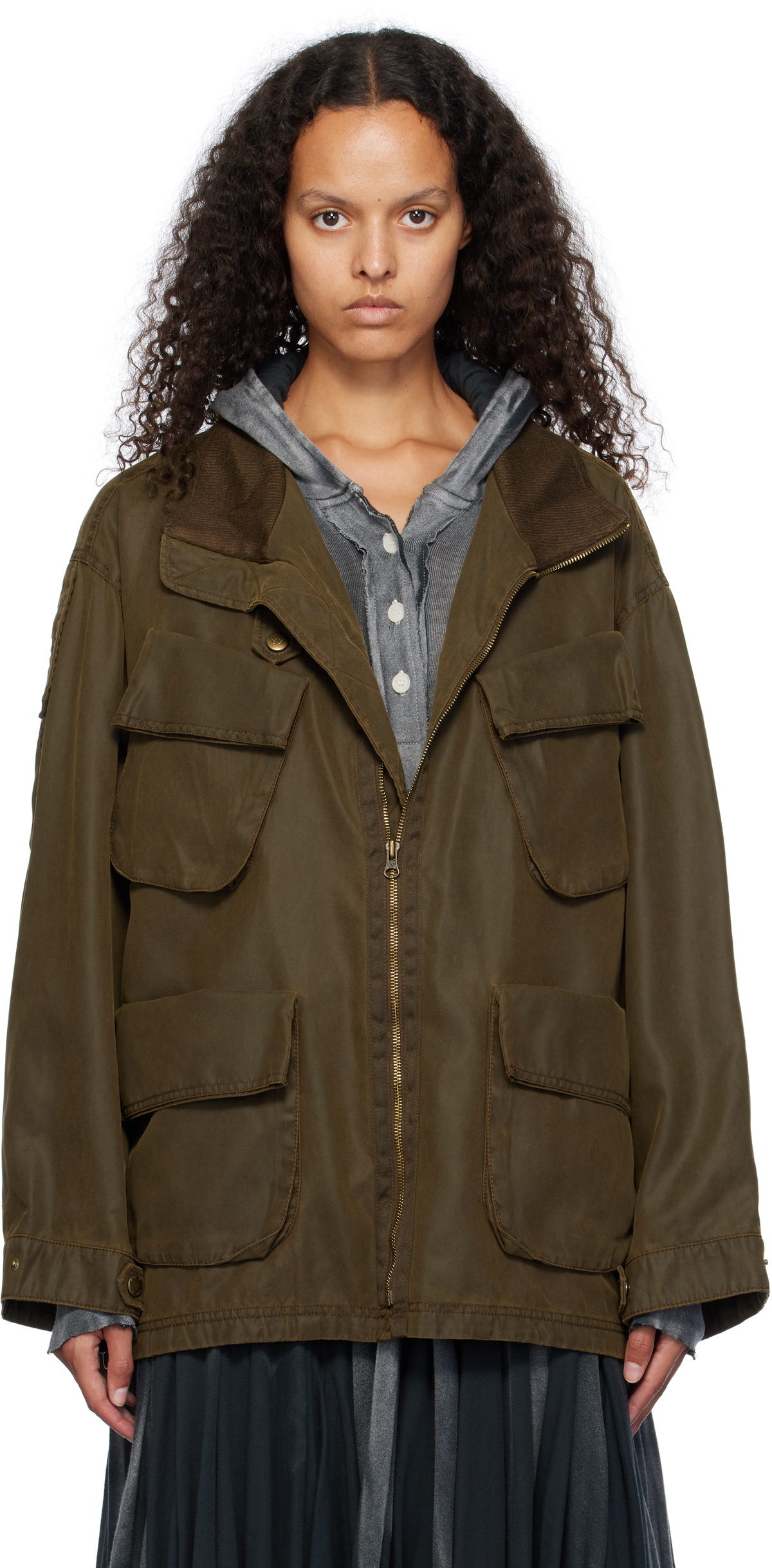[OPEN YY] / ☆ 25SS CARGO POCKET FIELD JACKET / BLACK Open Yy Black Cargo Pocket Field Jacket | ModeSens