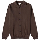 mfpen Men's Button Up Knit in Brown