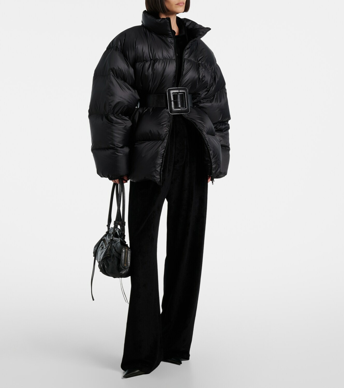 Balenciaga Hourglass belted down jacket