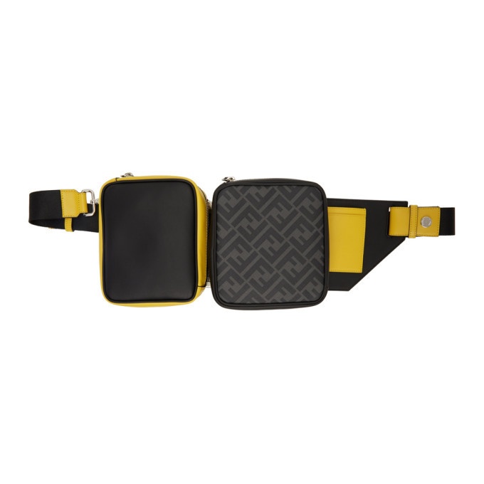 Photo: Fendi Black and Yellow Multi Pouch Forever Fendi Belt Bag