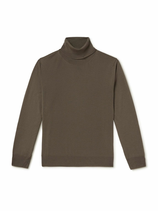 Photo: Canali - Merino Wool Rollneck Sweater - Green