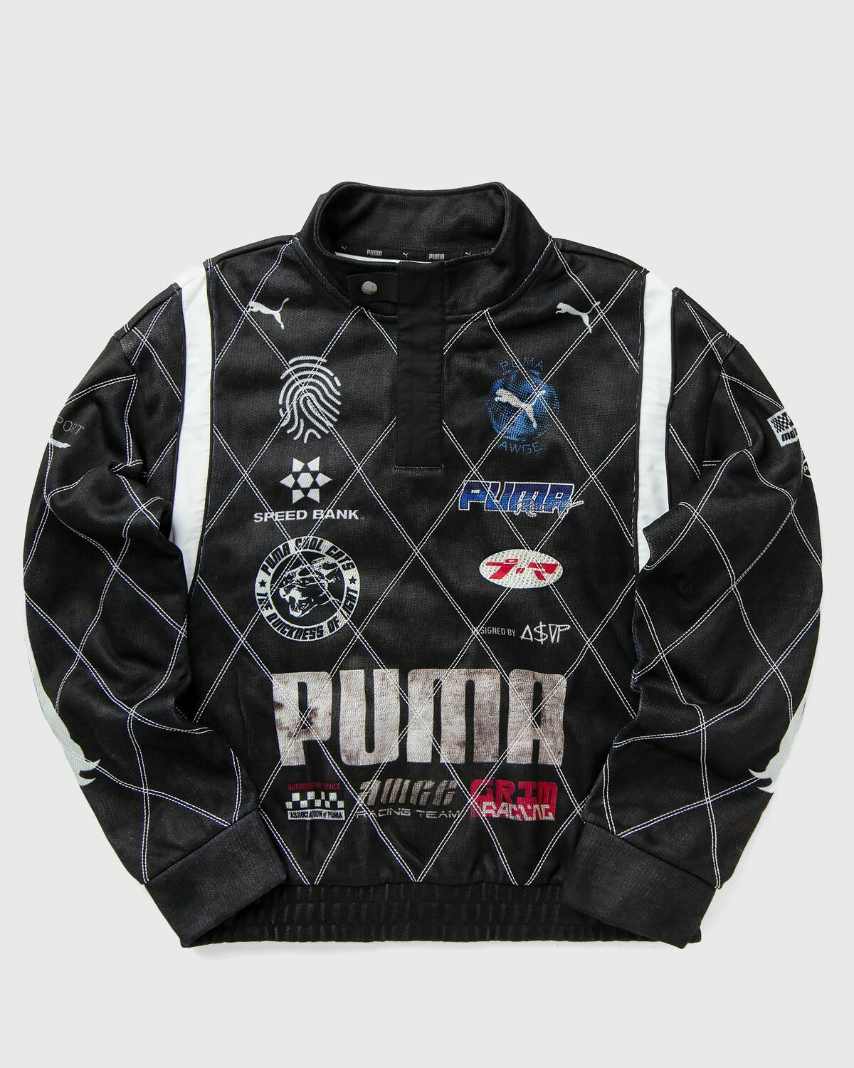 Puma X Asap Rocky Distressed Sweat Shirt Black Zippers