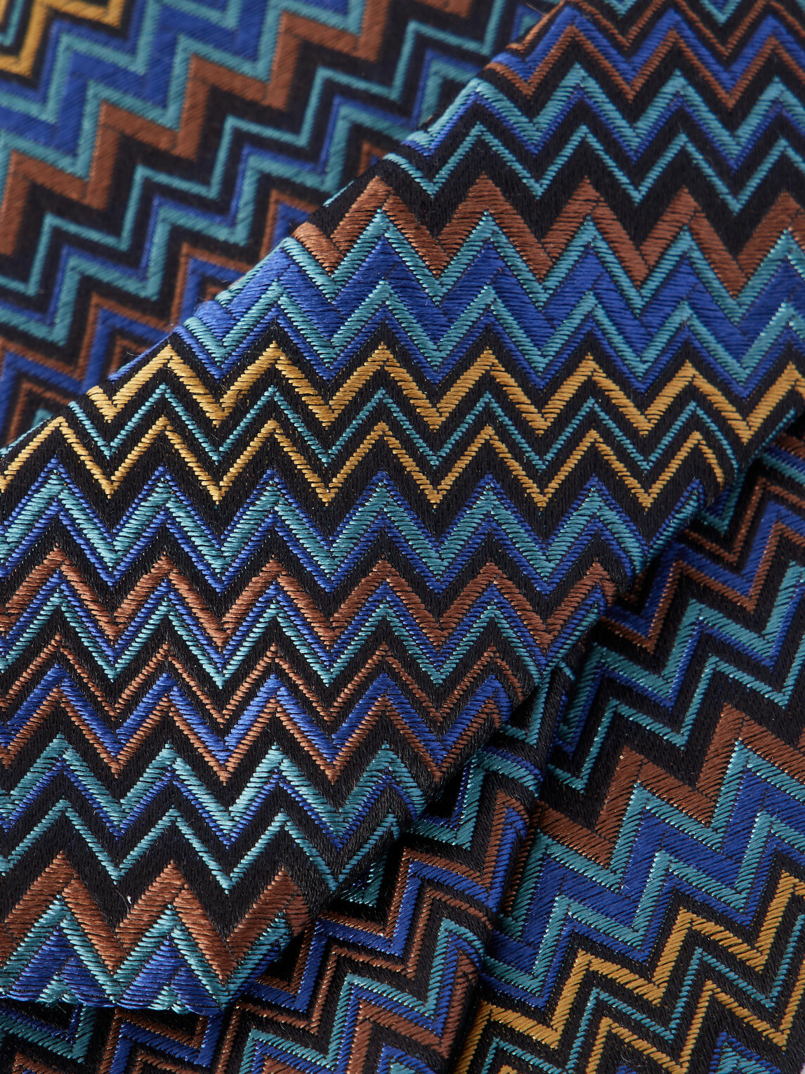 Missoni - 7cm Crochet-Knit Silk Tie - Blue