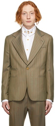 Vivienne Westwood Green Striped Classic Blazer