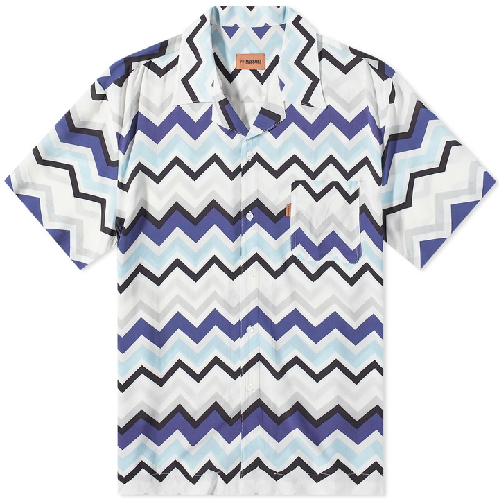 Photo: Missoni Men's Zig Zag Vacation Shirt in Blue/Grey/White