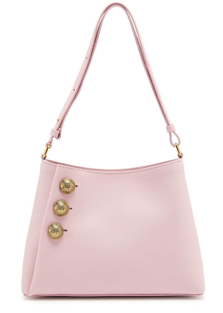 Balmain Emblème Leather Shoulder bag - Rose - One Size Balmain