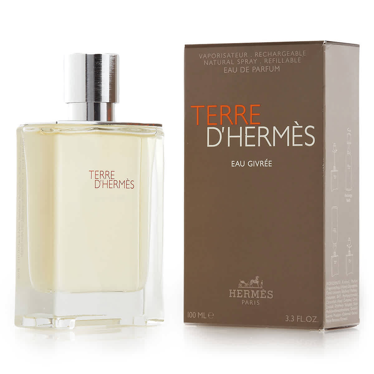 Hermes Mens Terre D'Hermes Eau Givree EDP Spray 3.4 oz Fragrances 3346130012245