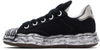 Maison MIHARA YASUHIRO Black 'Blakey Puffer' OG Sole Garment Dyed Canvas Sneakers