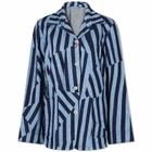Kenzo Dazzle Stripe Workwear Jacket in Rinse Blue Denim