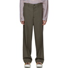 Marni Grey Tropical Wool Straight Trousers