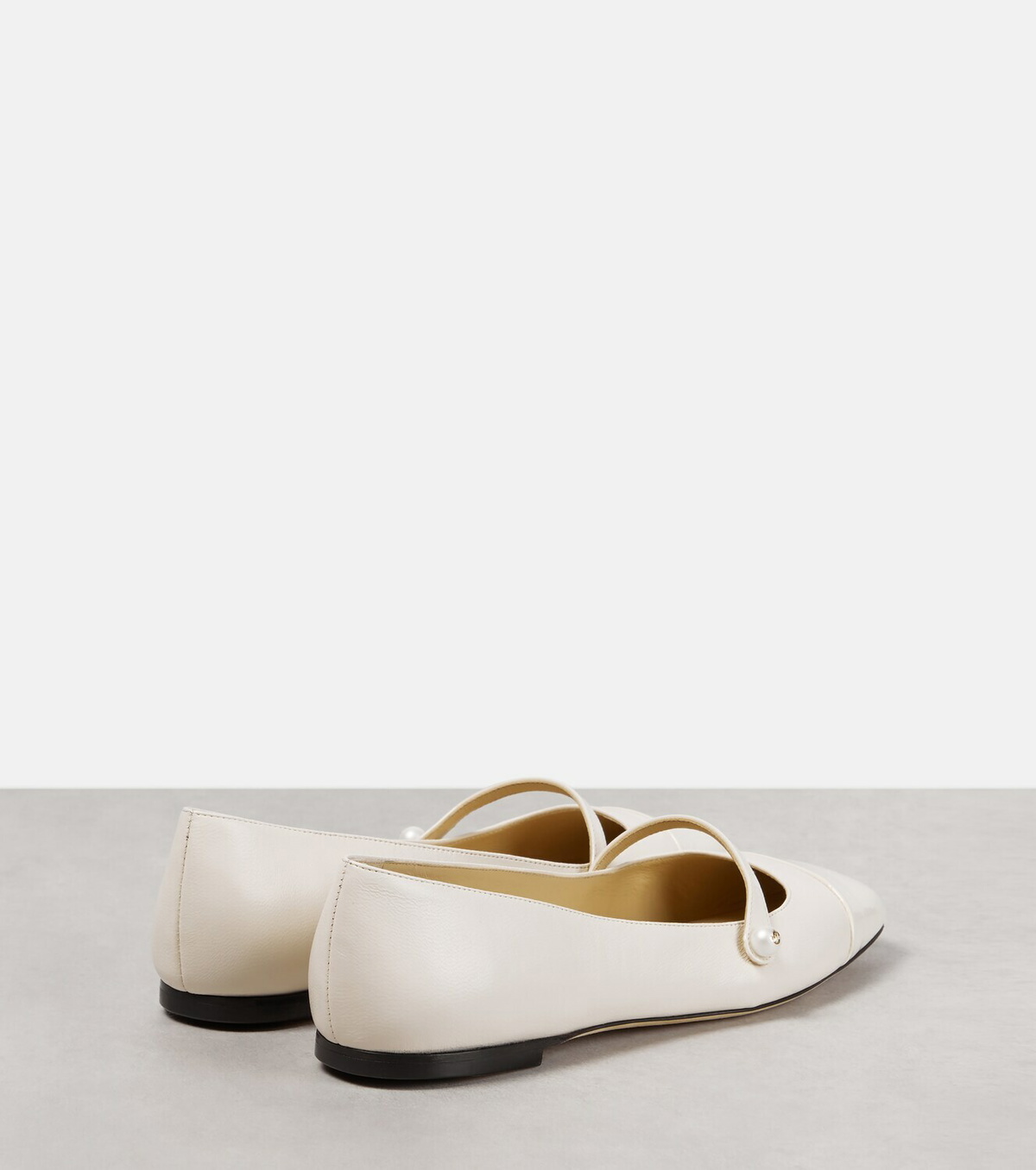 Jimmy Choo Elisa embellished leather ballet flats