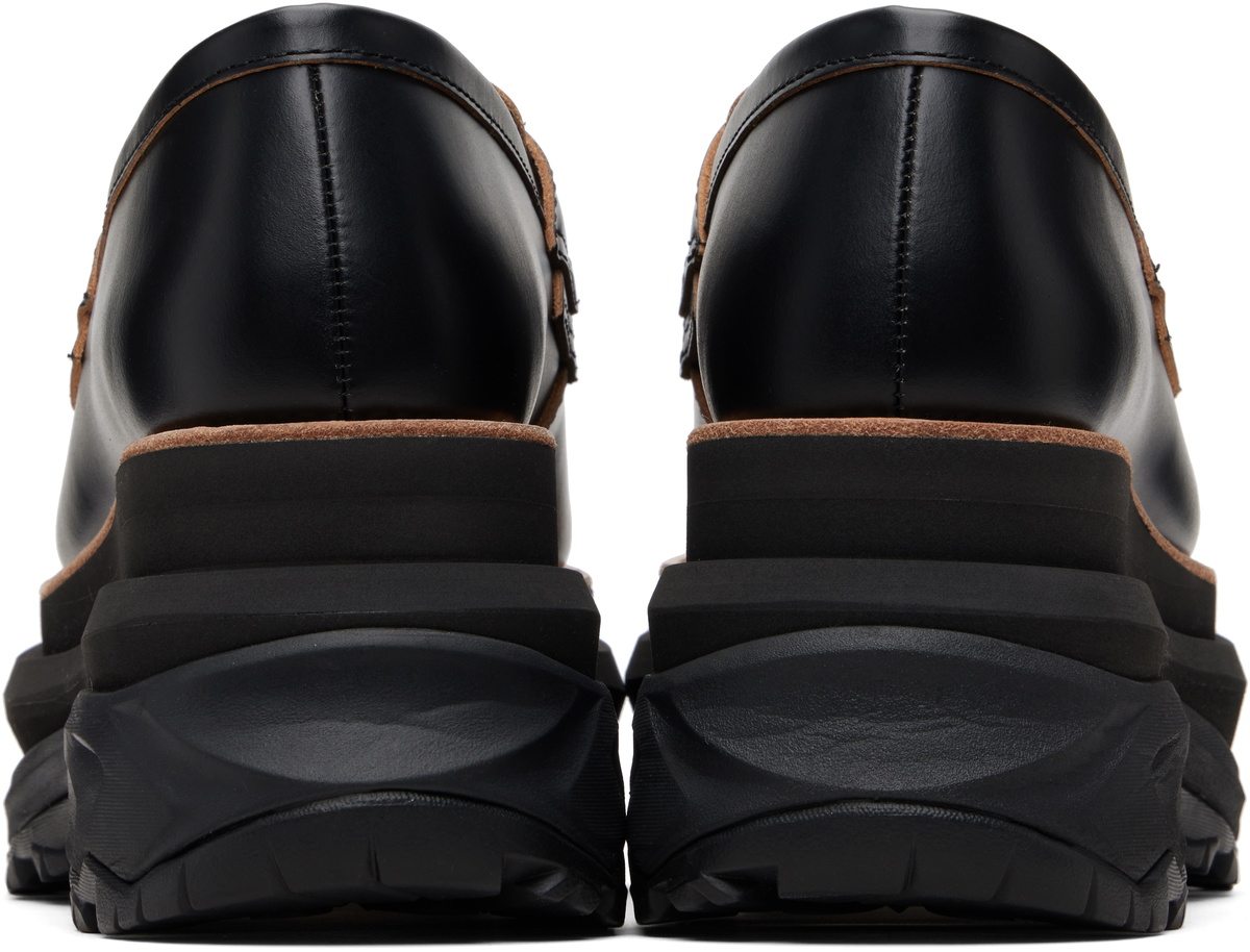 sacai Black Platform Loafers Sacai
