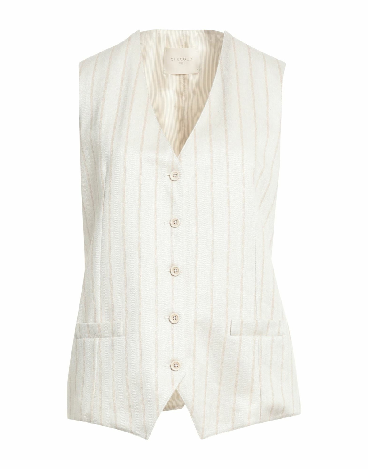 Circolo 1901 Womens Tailored Vest in Beige