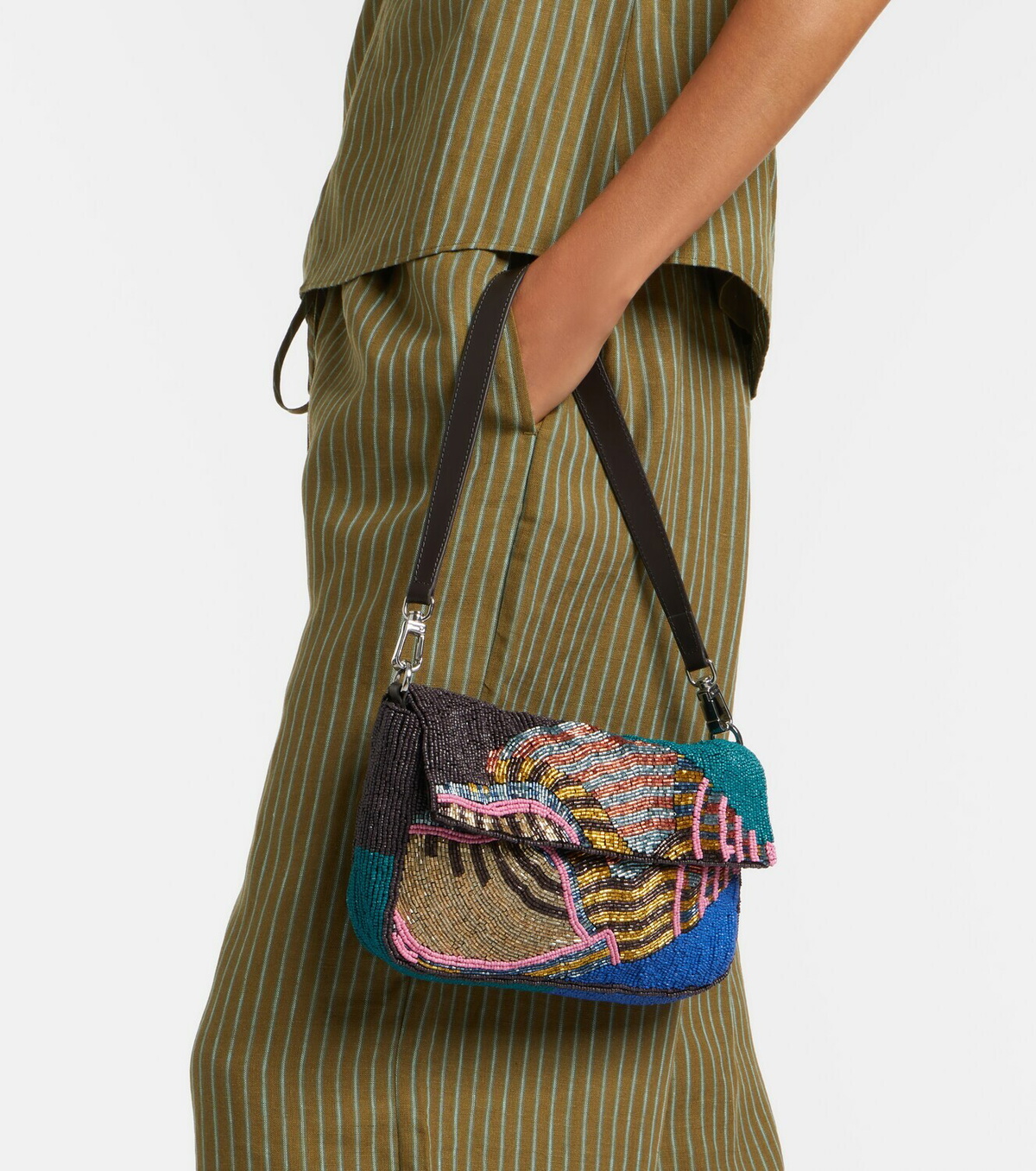 Staud Timmy beaded shoulder bag