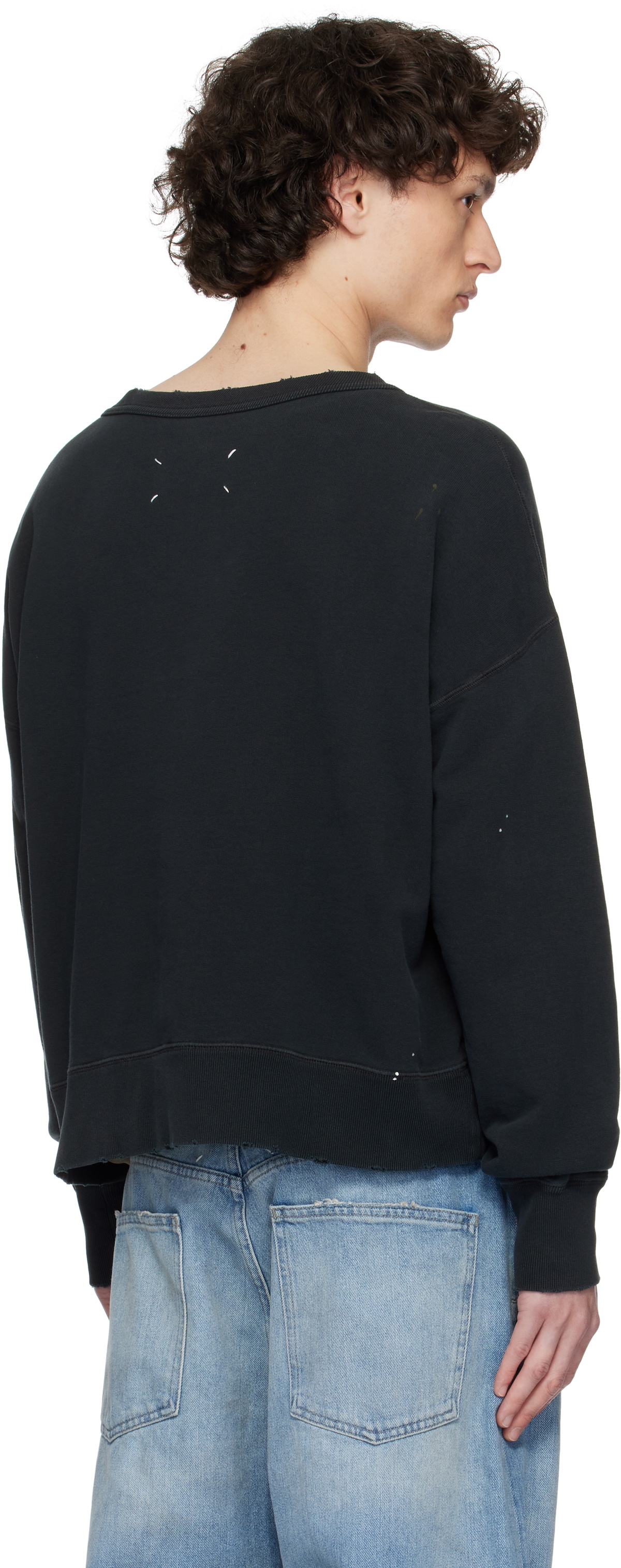 Maison Margiela Black Graffiti Logo Sweatshirt Maison Margiela