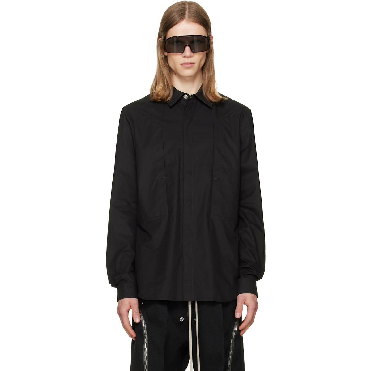 Rick Owens Black Tower Fogpocket Overshirt