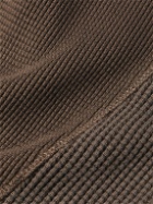 Nicholas Daley - Waffle-Knit Cotton Rollneck Sweatshirt - Brown