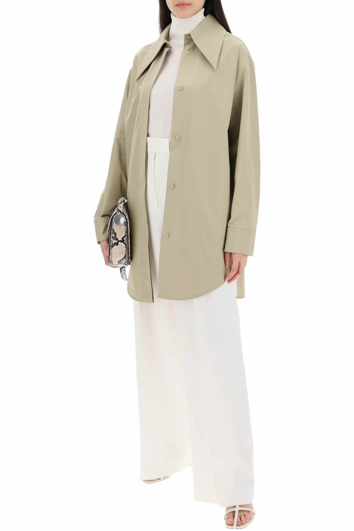 JIL SANDER python leather coin shoulder bag with textured JIL SANDER python leather coin shoulder bag with textured