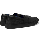 Balenciaga - Cracked-Nubuck Slip-On Sneakers - Men - Black