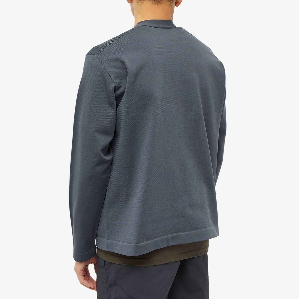 Goldwin Men's Wholegarment Cardigan in Foggy Grey