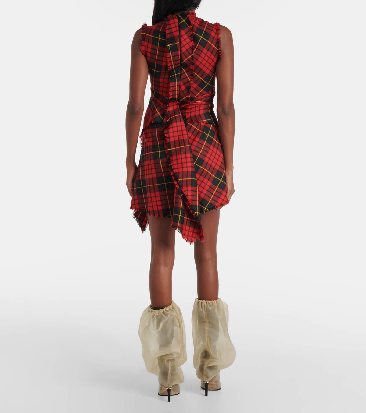 ワンピース ALEXANDER MCQUEEN WOOL MINI DRESS Alexander McQueen Wool Mini Dress | Black | FARFETCH