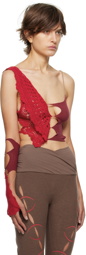 Rui Burgundy Cut Out Tank Top