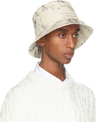 Thom Browne Off-White Toile Print Bucket Hat