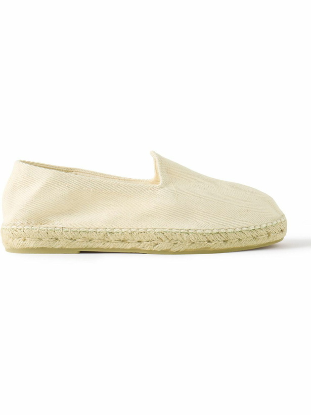 Photo: Drake's - Herringbone Cotton-Canvas Espadrilles - Neutrals