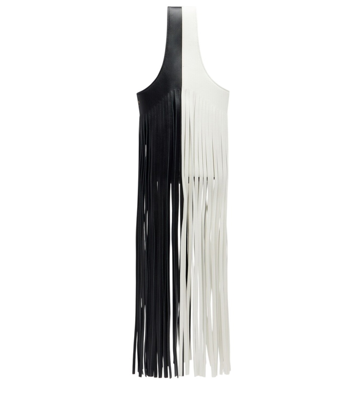 Photo: Khaite Livia Small fringed leather tote bag