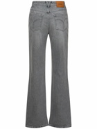 VERSACE Stonewashed High Rise Straight Jeans