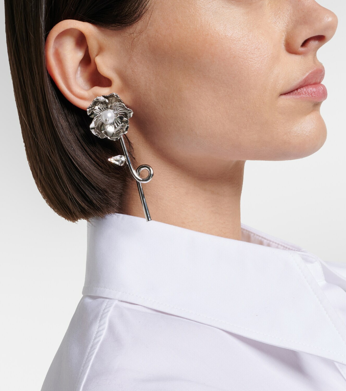 Simone Rocha Crystal-embellished faux pearl earrings