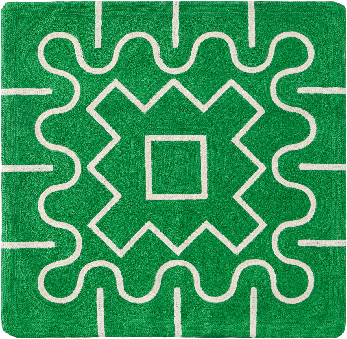 Dusen Dusen Green Ricrac Cushion Cover