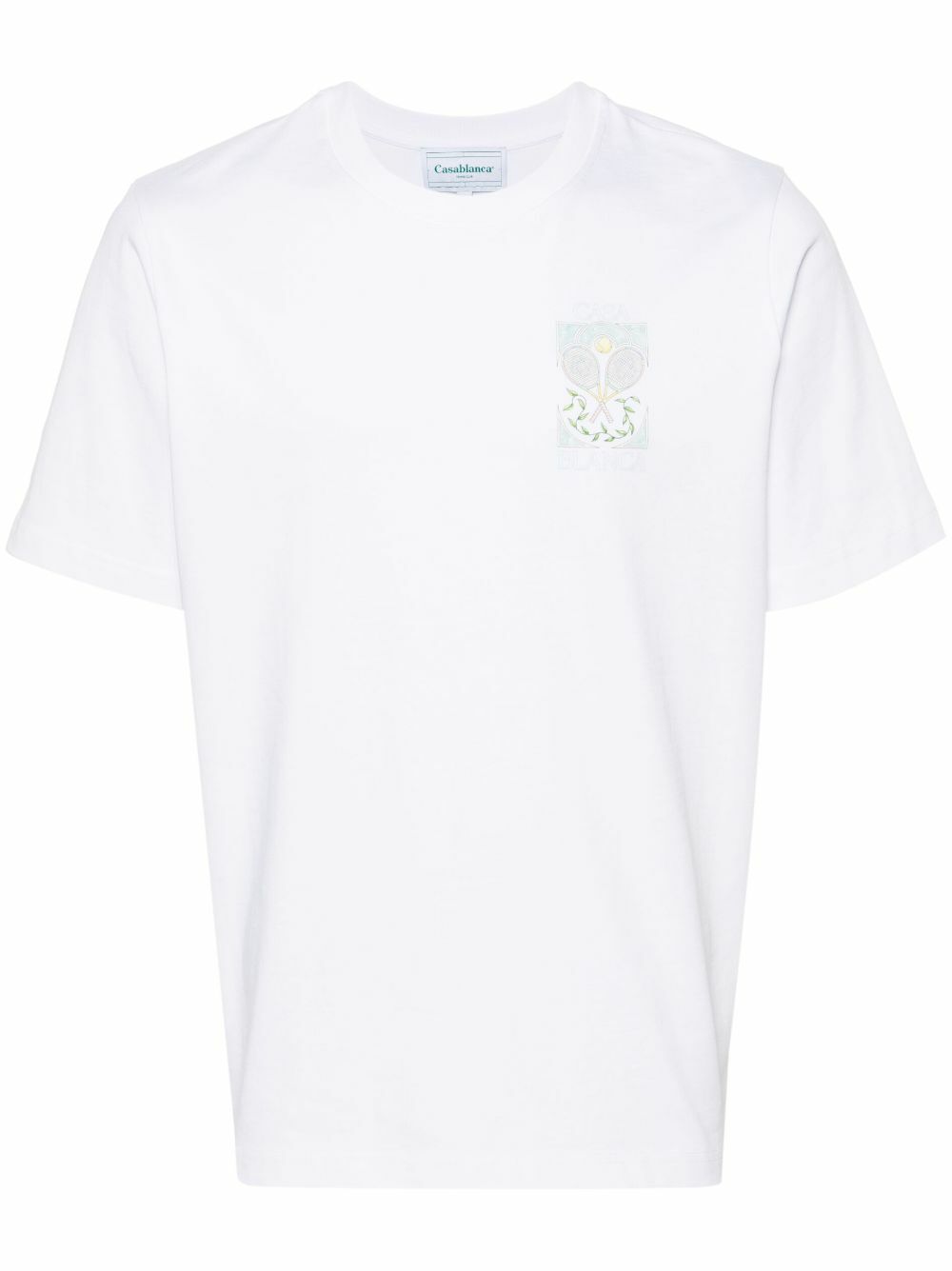 Casablanca White Logo Print Organic Cotton T-Shirt