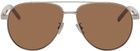 Kenzo Silver & Tortoiseshell Steel Aviator Sunglasses