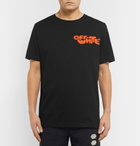 Off-White - Logo-Print Cotton-Jersey T-Shirt - Men - Black