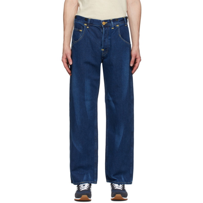 Photo: Junya Watanabe Indigo Levis Edition Linen Print Jeans