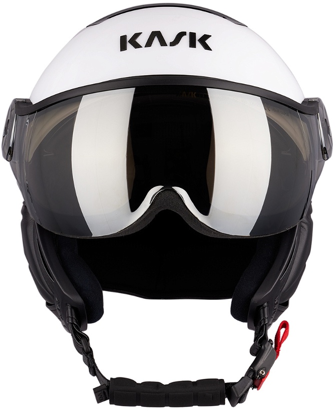 Photo: KASK White & Black Class Sport Visor Snow Helmet