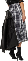 Maison MIHARA YASUHIRO Black & Gray Transform Coated Jacket Midi Skirt