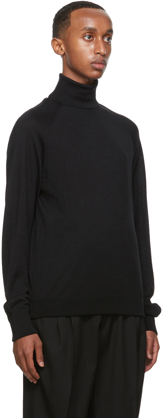 LEMAIRE Black Wool Turtleneck Lemaire