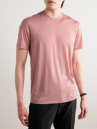 TOM FORD - Logo-Embroidered Lyocell and Cotton-Blend Jersey T-Shirt - Pink