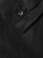 Mr P. - Unstructured Linen Suit Jacket - Black