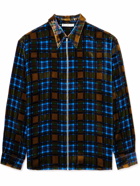 Acne Studios - Sandrok Checked Velvet Shirt Jacket - Blue