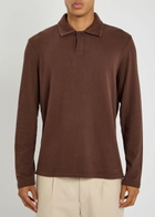 Paige Hammond Brushed Jersey Polo Shirt Dark Brown