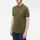 Fred Perry Men's Slim Fit Plain Polo Shirt in Uniform Green