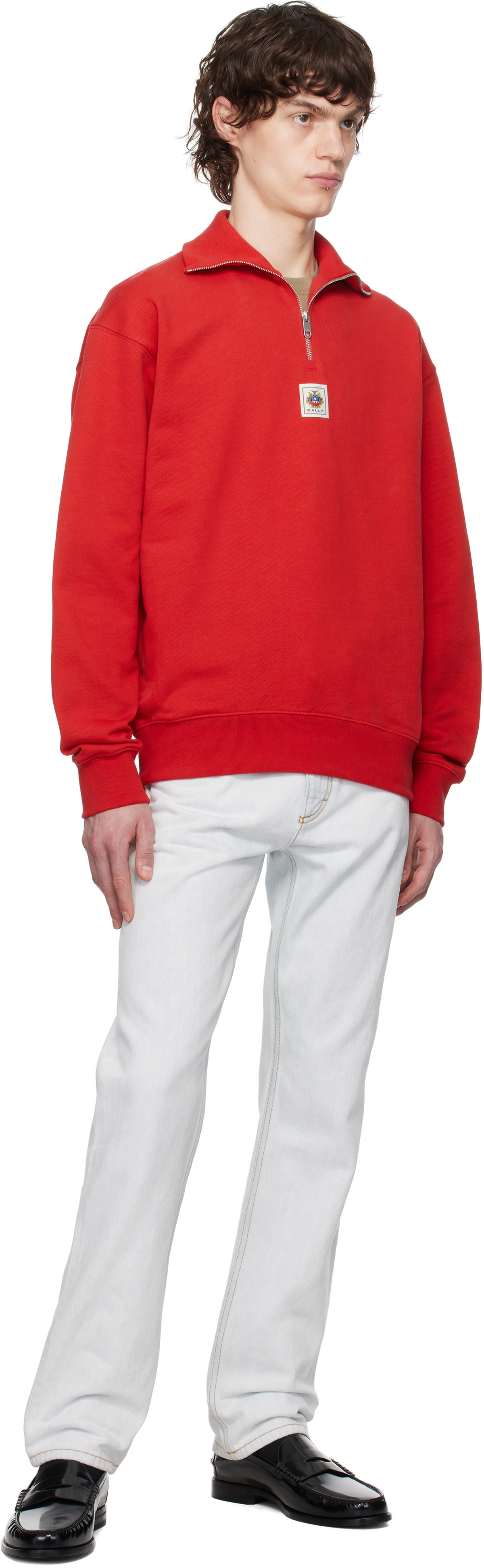 Bally Red Half-Zip Sweatshirt