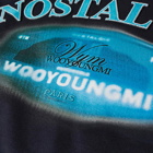 Wooyoungmi Men's Nostalgia Fuzzy Logo T-Shirt in Navy
