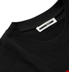 McQ Alexander McQueen - Flocked Printed Cotton-Jersey T-Shirt - Black