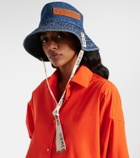 Loewe Paula's Ibiza logo denim bucket hat