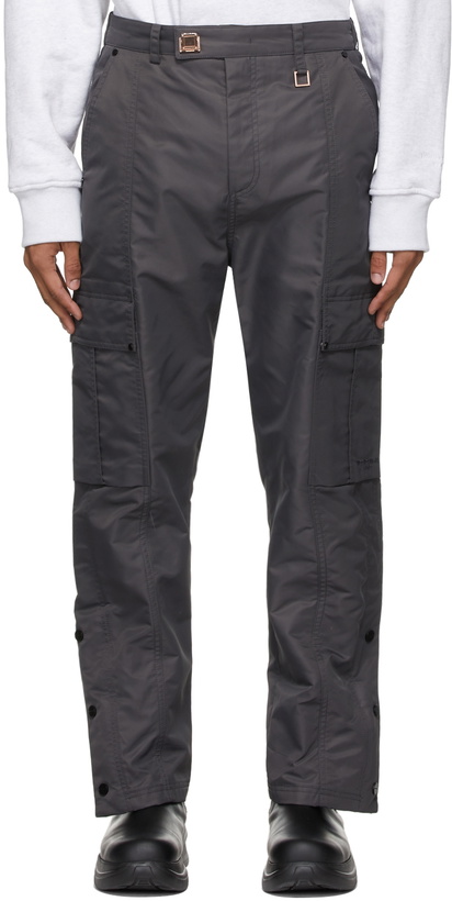 Photo: Wooyoungmi Grey Nylon Twill Cargo Pants