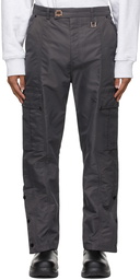 Wooyoungmi Grey Nylon Twill Cargo Pants